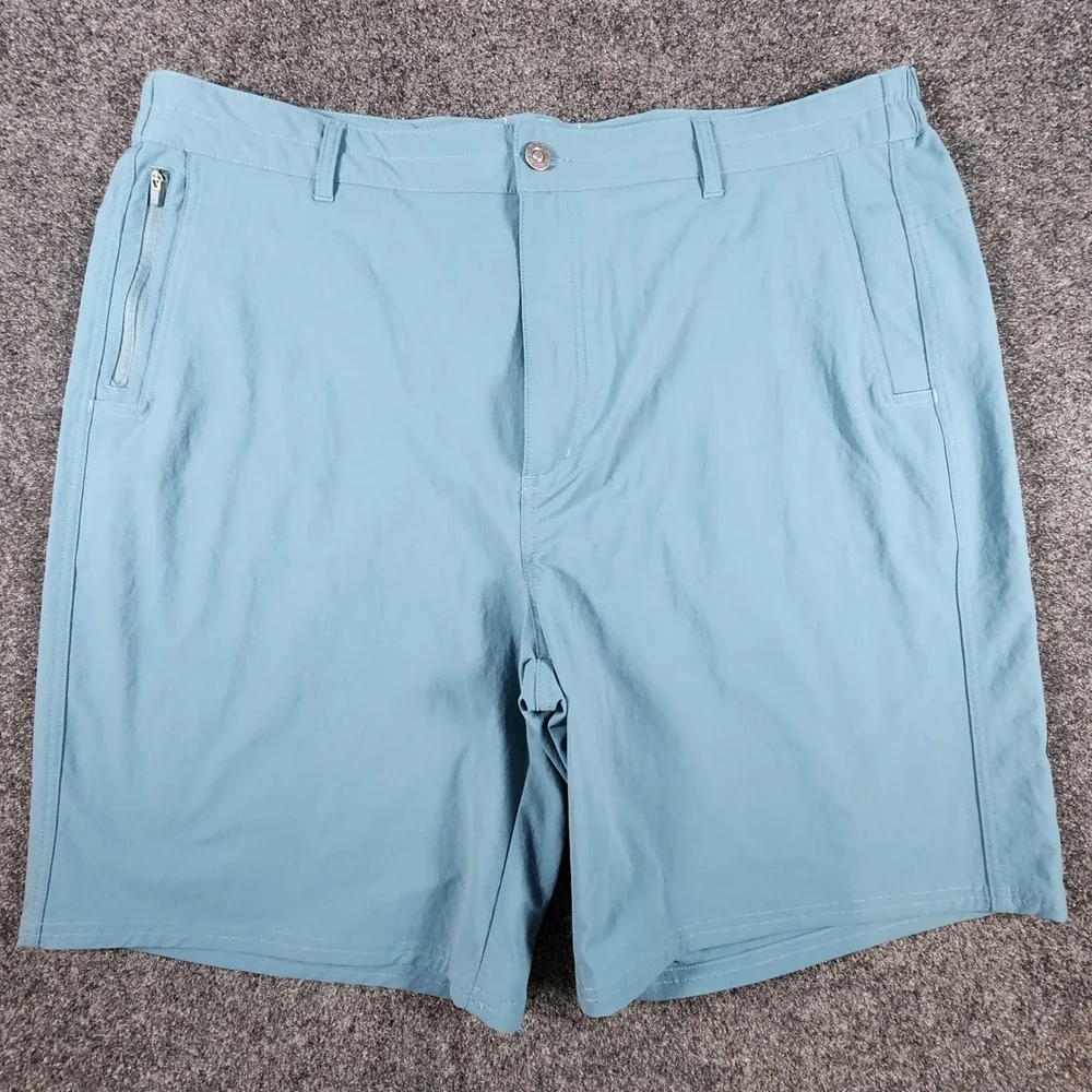 Duck Camp Performance Shorts Mens 2X Blue Stretch Nylon Outdoor Hiking Fishing